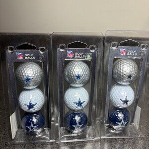 3-3PACK OF DALLAS COWBOYS GOLF BALLS-RETAIL $45.99